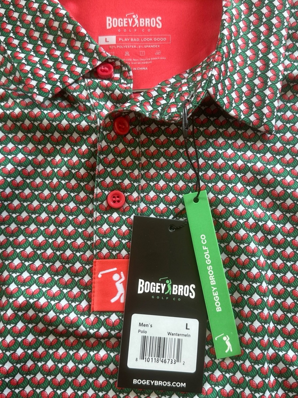 Bonobos Men's Printed Polo Shirt - Red Multi